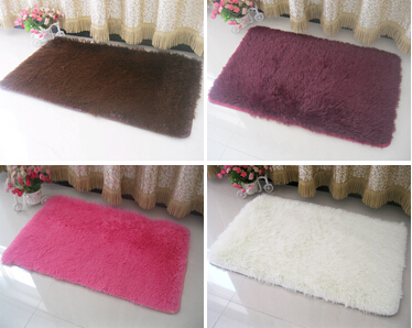 Wholesale-New Fashion Living Dining Car Flokati Shaggy Rug Anti-skid Carpet Seatmat/ Soft Carpet For Bedroom 50*80cm