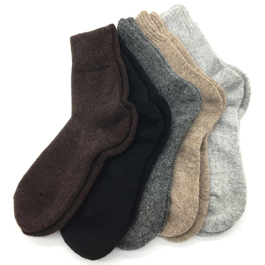 Wholesale- 5 Pairs/Lot 2017 New Fashion Thick Wool Socks Men Winter Cashmere Breathable Socks 5 Colors Hot Sale11