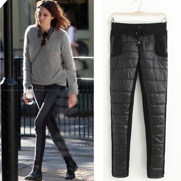 Autumn Winter Women Down-Pants New Pattern Europe Trend Slim Keep Warm With Velvet Thickening Cotton-Padded Trousers Y15, Black
Autumn Winter Women Down-Pants New Pattern Europe Trend Slim Keep Warm With Velvet Thickening Cotton-Padded Trousers Y15, Black