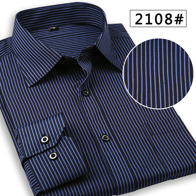 Wholesale-Free Shipping Spring&Autumn Men shirts Middle aged Men'sshirt Long sleeve Business gentleman shirt Ten colors 37