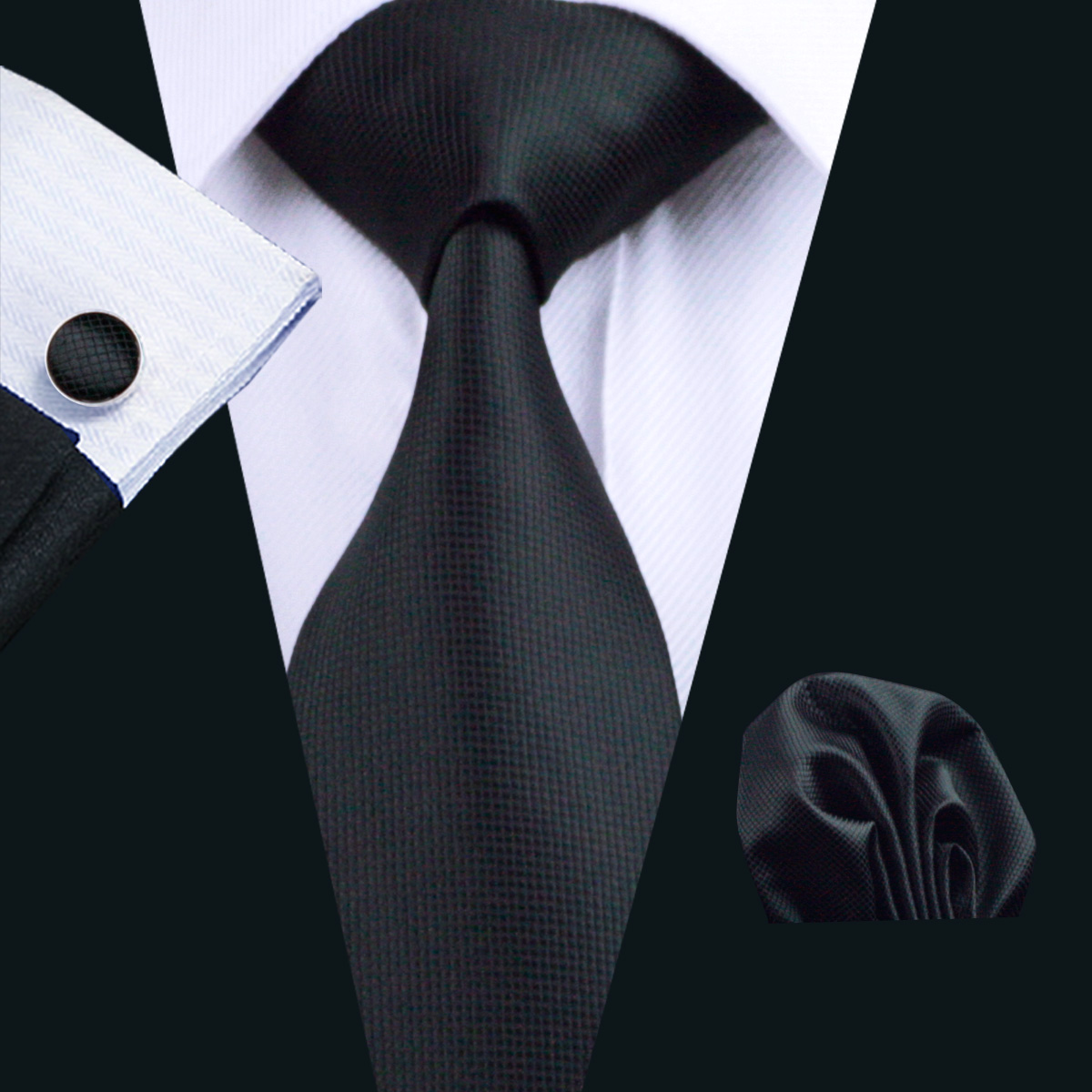 Fast Shipping mens tie Black Tie Set Silk Hankerchief Cufflinks Mens Jacquard Woven Classic Business Tie Necktie Three Set N-0251, Black;blue
Fast Shipping mens tie Black Tie Set Silk Hankerchief Cufflinks Mens Jacquard Woven Classic Business Tie Necktie Three Set N-0251, Black;blue
