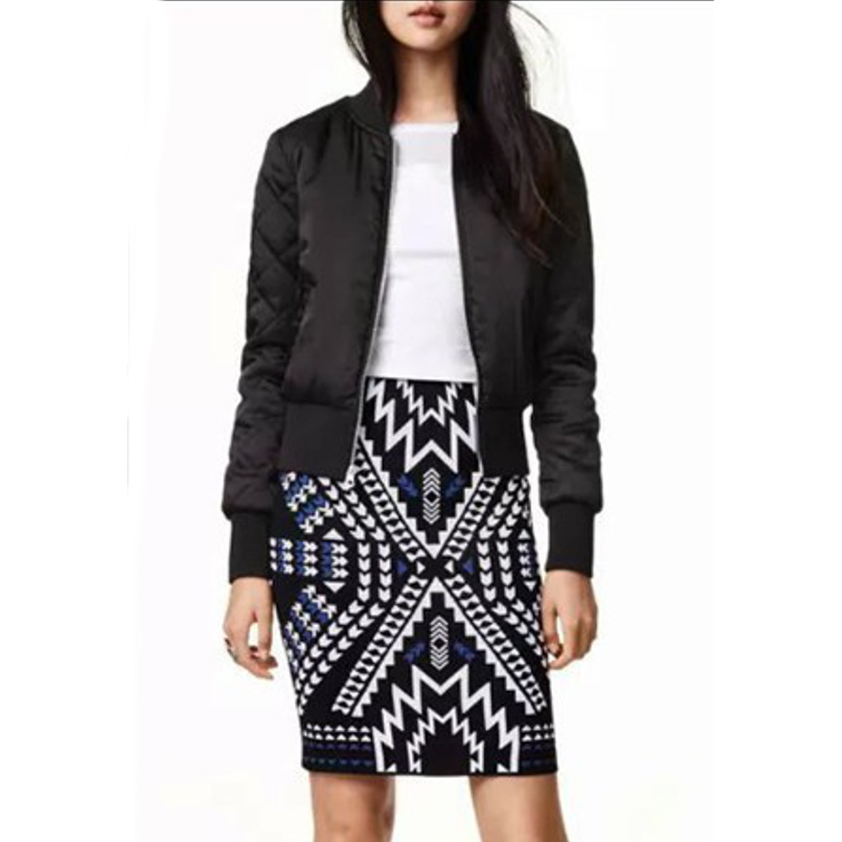 2015 Fall Winter Newest Fashion Women V-Neck Quality Jacket Short Cropped Thin Padded Zipper Up Coat Pilots Outerwear 3 Color FG1511