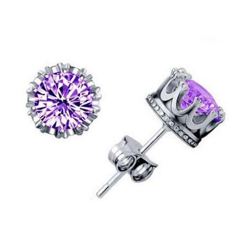 Hot Sale 925 silver earrings natural crystal wholesale fashion small sterling silver jewelry for women stud men or women earings