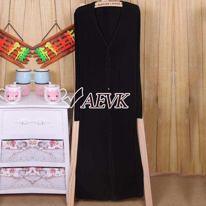 Women brand Long sleeve Casual Maxi Cardigan Sweater Solid female Knitwear Coat free shipping b8 SV005966