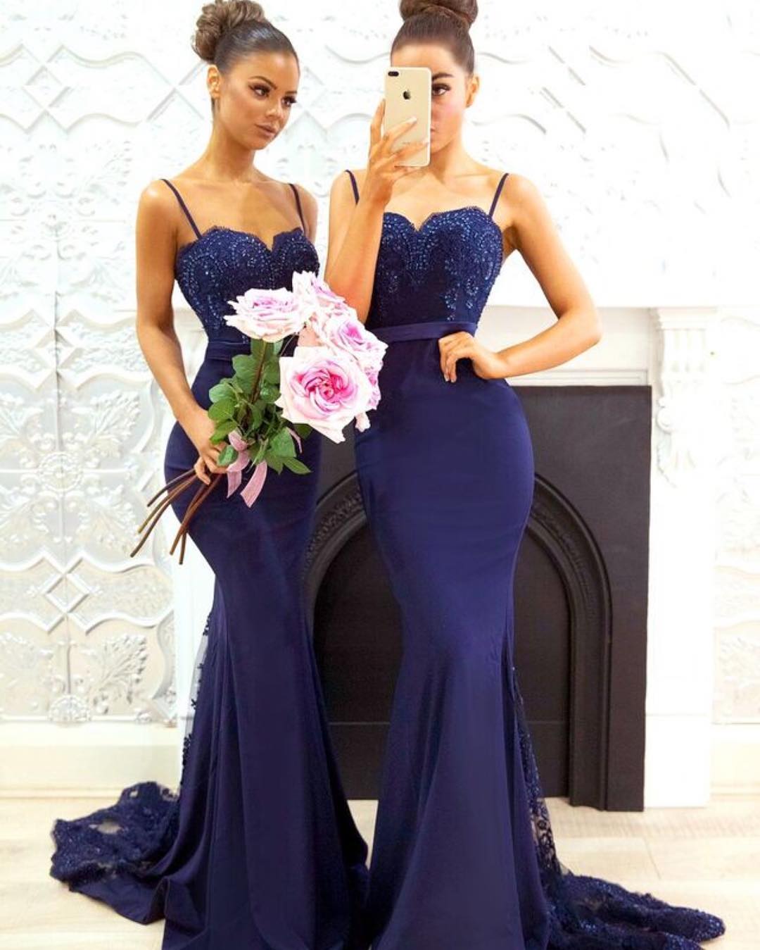 Sweetheart Mermaid Bridesmaids Dresses with Spaghetti Straps Lace Applique Beaded Wedding Guest Dresses Sexy Backless Satin Bridesmaid Dress, Yellow
Sweetheart Mermaid Bridesmaids Dresses with Spaghetti Straps Lace Applique Beaded Wedding Guest Dresses Sexy Backless Satin Bridesmaid Dress, Yellow