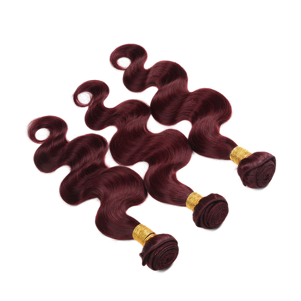 color 99j body wave hair burgundy peruvian human hair bundles wine red wavy hair 100g per piece4pcs per lot free dhl