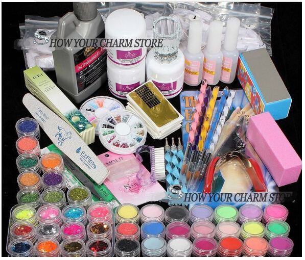 Wholesale- Wholesale Professional 42 Acrylic Liquid Powder Glitter Clipper Primer File Nail Art Tips Tool Brush Tool Set Kit
Wholesale- Wholesale Professional 42 Acrylic Liquid Powder Glitter Clipper Primer File Nail Art Tips Tool Brush Tool Set Kit