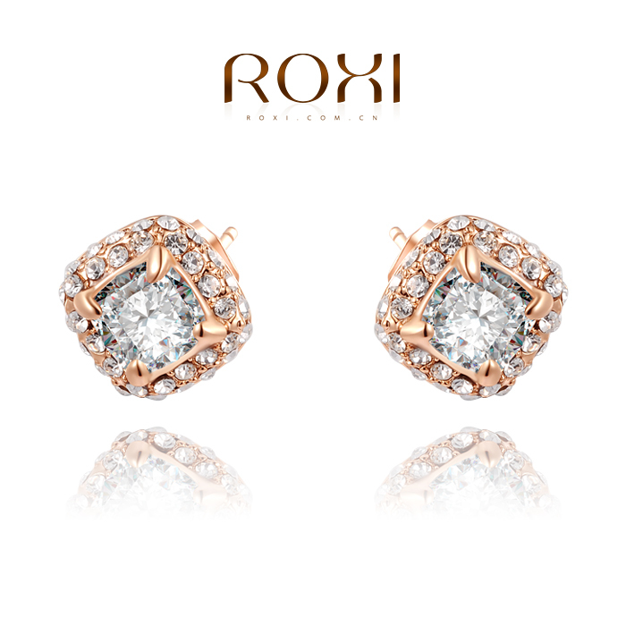 015 ROXI Free Shipping Christmas luxury Earrings,rose gold glated CZ diamond 2 carat 100% handmade fashion jewelry,2020026590
015 ROXI Free Shipping Christmas luxury Earrings,rose gold glated CZ diamond 2 carat 100% handmade fashion jewelry,2020026590