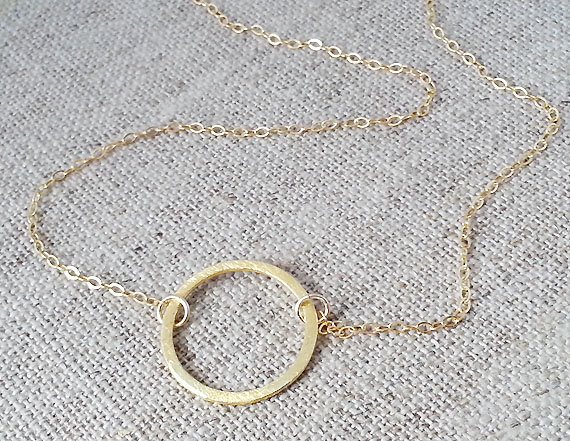 10PCS Simple Dainty Circle Necklace Open Circle Outline Necklace Eternity Karma Circle Round Necklace Jewelry