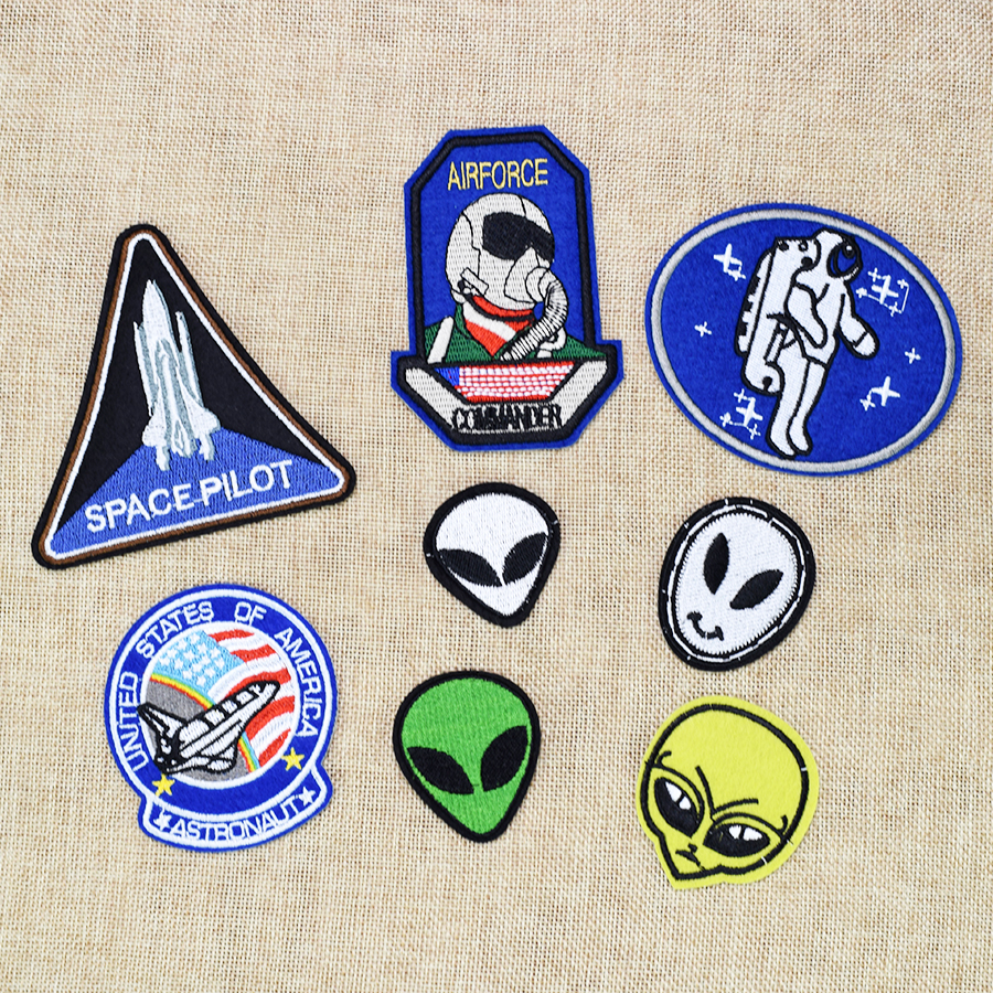 8 Styles Space Flight Alien Patches for Clothing Iron on Transfer Applique Patches for Jacket Bags Kids DIY Sew on Embroidery Badge 10pcs
8 Styles Space Flight Alien Patches for Clothing Iron on Transfer Applique Patches for Jacket Bags Kids DIY Sew on Embroidery Badge 10pcs