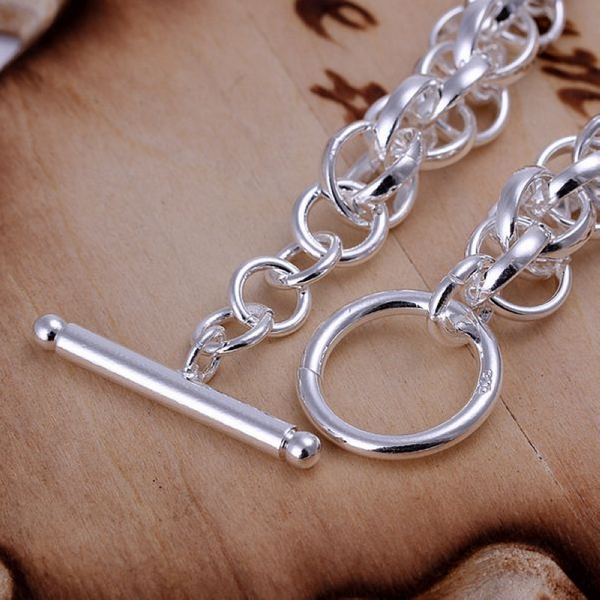 Hot sale best gift 925 silver Full Circle Bracelet - Men DFMCH122, brand new fashion 925 sterling silver plated Chain link bracelets