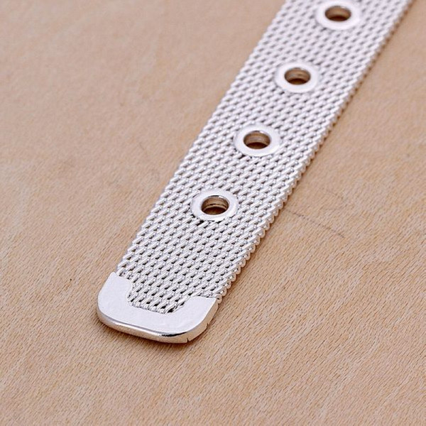 Hot sale best gift 925 silver Net strap bracelet DFMCH006,Brand new fashion 925 sterling silver plated Chain link bracelets high grade