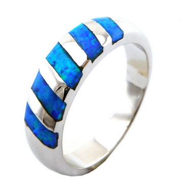 fashion blue opal rings
