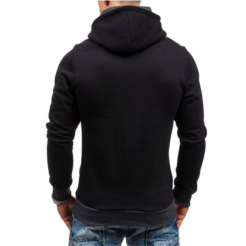 Wholesale- Assassins creed hoodie men Patchwork slim Hooded sweatshirt NEW hip hop zipper black hoodies streetwear moletom