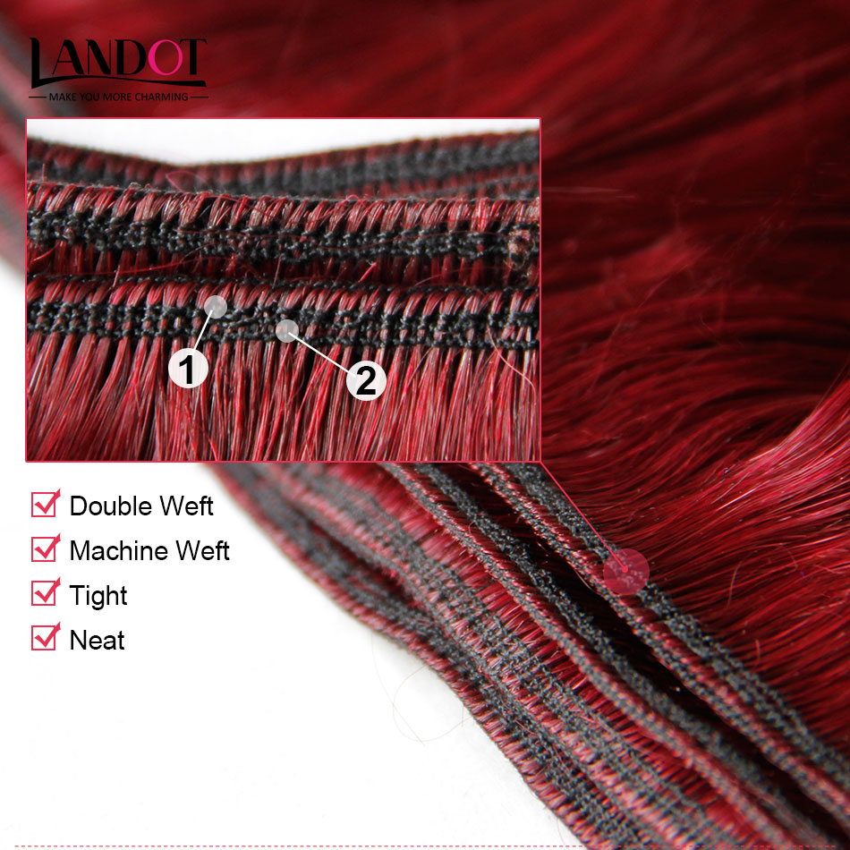 Burgundy Wine Red 99J Brazilian Body Wave Virgin Human Hair Weave Bundles Peruvian Malaysian Indian Cambodian Mongolian Hair Extensions