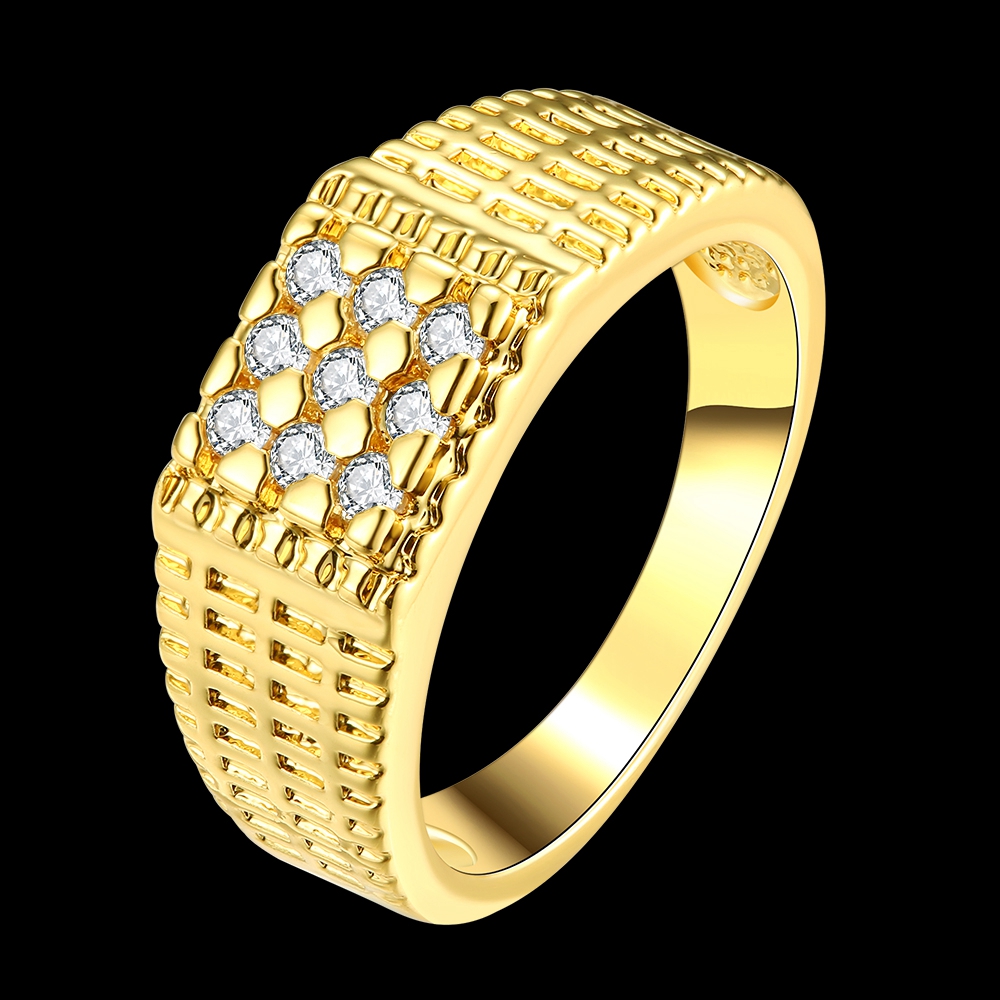 New Womens Mens Ring Europe Style Fashion Jewelry Paved Genuine Clear Crystal Size 9 Statement Accessories