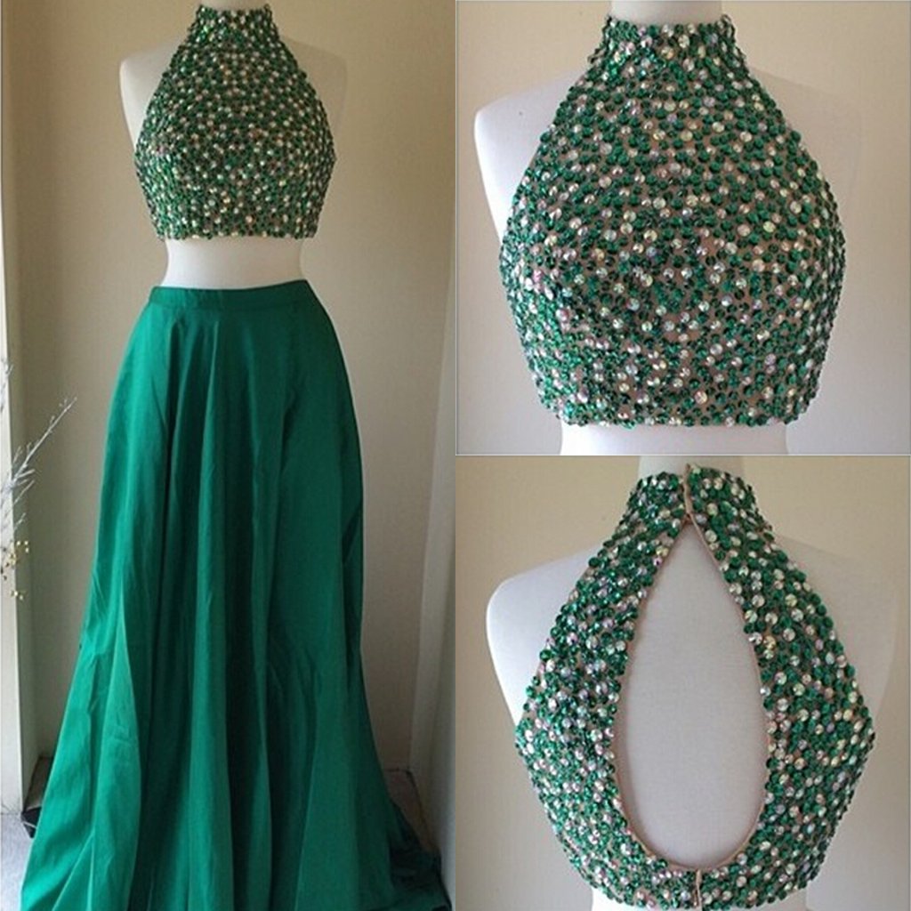 Emerald Green Two Pieces Prom Dresses 2015 Hot Sale High Neck Beaded Sequins Crop Top Long Evening Gowns Pageant Party Formal Dress, Red
Emerald Green Two Pieces Prom Dresses 2015 Hot Sale High Neck Beaded Sequins Crop Top Long Evening Gowns Pageant Party Formal Dress, Red