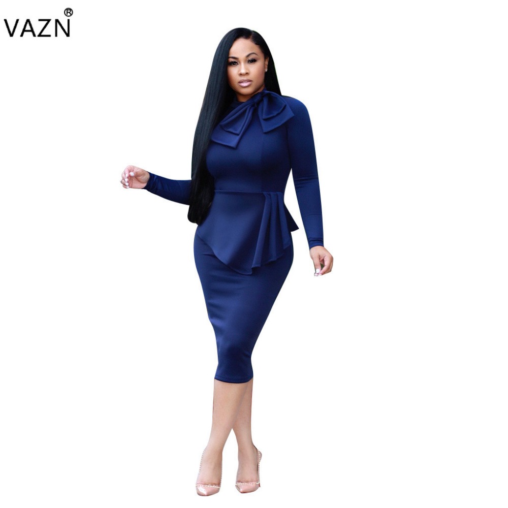 VAZN New Fashion Brand 2017 Bandage Dress Full Sleeve Bodycon Dress Sexy Women Midi Dress S3231 q1118, Blue
VAZN New Fashion Brand 2017 Bandage Dress Full Sleeve Bodycon Dress Sexy Women Midi Dress S3231 q1118, Blue