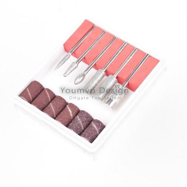 Electric Nail Drill Machine Art Salon Manicure File Polish Tool+6 Bits Pedicure 20000RPM (100V~240V) DHL Free JJD1925