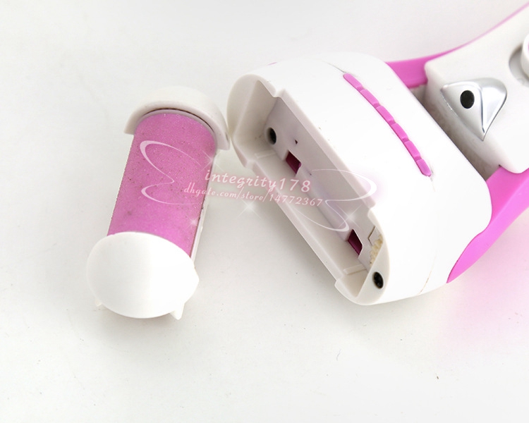 Kemei 2508 Callus Remover battery operated Electric Foot Exfoliator Feet Dead Skin Removal Heel Cuticles Nail Grinding Tool Set