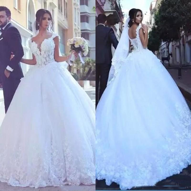 Said Mhamad Applique Lace A Line Wedding Dresses Cap Sleeve V Neck Lace-up Back Bridal Gown Cheaper, Grape
Said Mhamad Applique Lace A Line Wedding Dresses Cap Sleeve V Neck Lace-up Back Bridal Gown Cheaper, Grape
