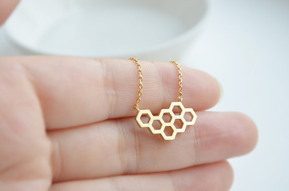 10PCS Gold Silver Cute Honeycomb Bracelets Beehive Bracelet Honey Bee Comb Hive Bracelet Hexagon Bracelet
