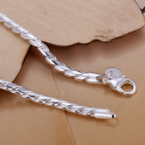Hot sale best gift 925 silver Little Twisted Rope Bracelet DFMCH210,Brand new 925 sterling silver plated Chain link bracelets high grade