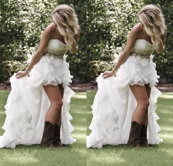 Summer Garden Beach High Low Wedding dresses With Crystal Beaded Sweetheart Bridal Gowns Low Back Ruffles Bling Wedding Gowns high quality, White
Summer Garden Beach High Low Wedding dresses With Crystal Beaded Sweetheart Bridal Gowns Low Back Ruffles Bling Wedding Gowns high quality, White