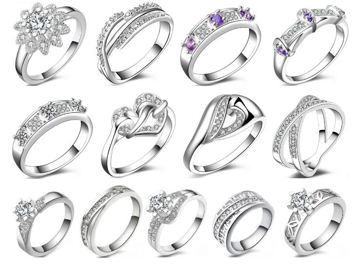 36PCS Mixture Ladies Fashion Rings 925 Silver Multi Rhinestone Dazzling Rings Fashion Rings Good Gift Size 7 & 8 New 1757
36PCS Mixture Ladies Fashion Rings 925 Silver Multi Rhinestone Dazzling Rings Fashion Rings Good Gift Size 7 & 8 New 1757