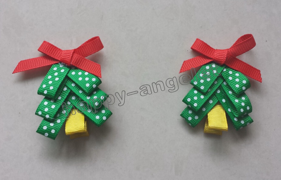 50pcs 2" Christmas tree hair clip bow accessories kids bows flower baby girls headband flower bows renda Bowknot baby hair clips HD3270