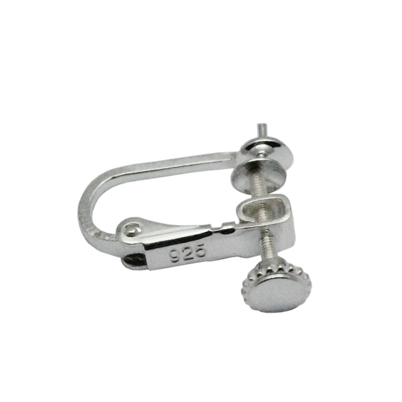Beadsnice screw-back ear clip earring findings for non pierced ears 925 sterling silver clip-on pearl earrings components ID 34073