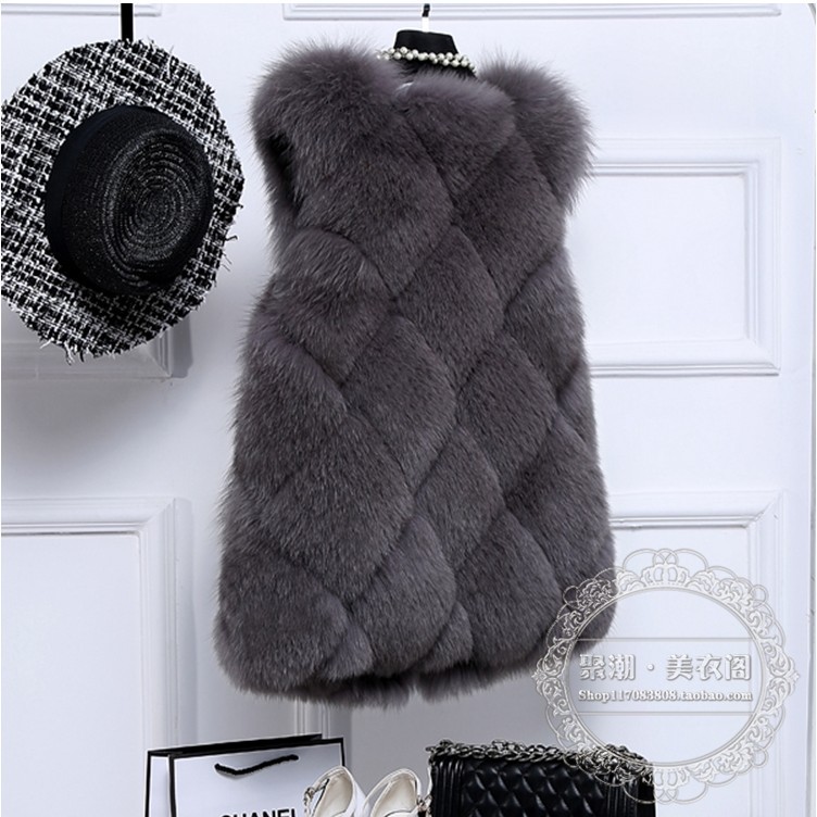 Wholesale-2015 NEW arrival women winter keep warm Faux fur Waistcoats Female fashion Fur jackets Sleeveless Vest size -3XL Coats CH534, Dark grey
Wholesale-2015 NEW arrival women winter keep warm Faux fur Waistcoats Female fashion Fur jackets Sleeveless Vest size -3XL Coats CH534, Dark grey