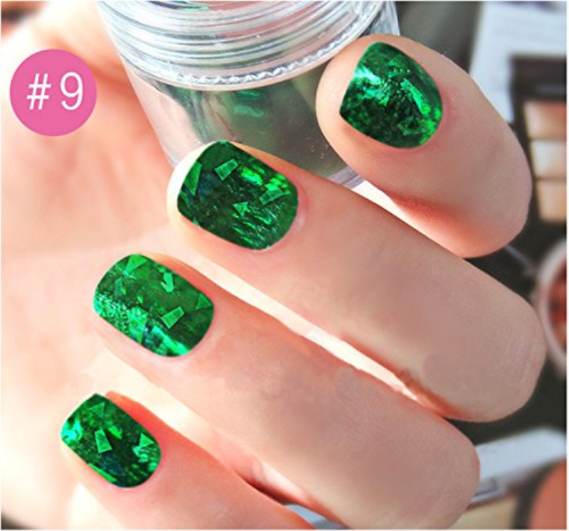 Newest Fashion 3D DIY Nail Art Starry Sky Sickers 49 Random Color Nail Art Transfer Foil Decals