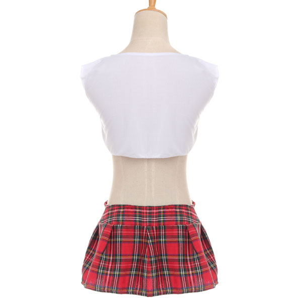 Hot Selling Sexy Women Lady Deep V Top Mini Skirt School Academy Uniforms Cosplay Student Costumes Lingerie Babydoll FG1511