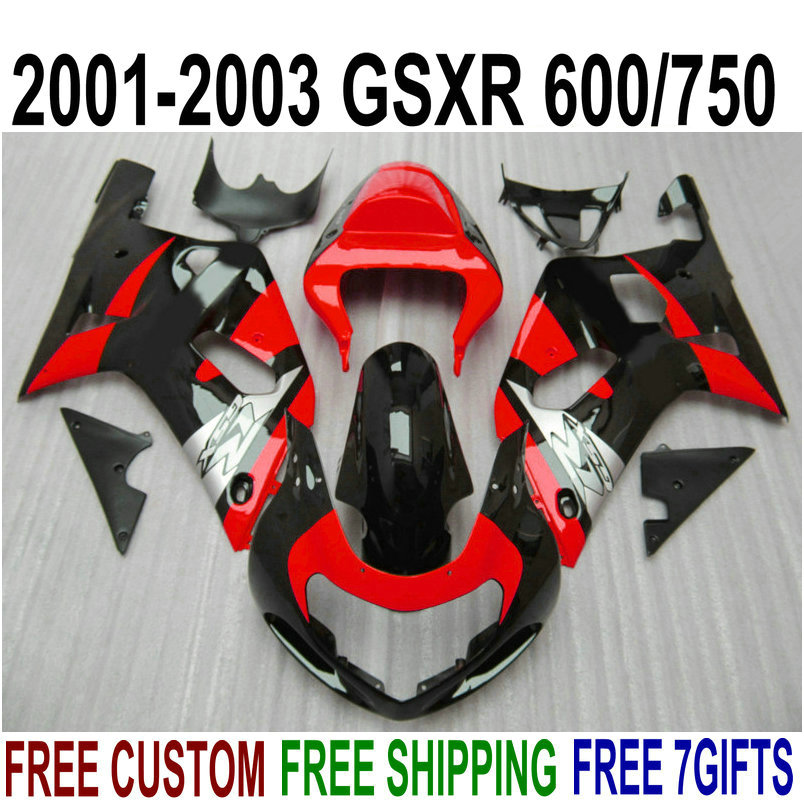 100% fit for SUZUKI GSXR600 GSXR750 2001 2002 2003 K1 red silver black plastic fairing kit GSX-R600/750 01-03 fairings set EF42, Same as the picture shows
100% fit for SUZUKI GSXR600 GSXR750 2001 2002 2003 K1 red silver black plastic fairing kit GSX-R600/750 01-03 fairings set EF42, Same as the picture shows