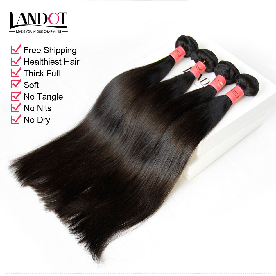 Brazilian Straight Virgin Human Hair Weaves Bundles 8A Grade Unprocessed Peruvian Indian Malaysian Cambodian Brazillian Remy Hair Extensions