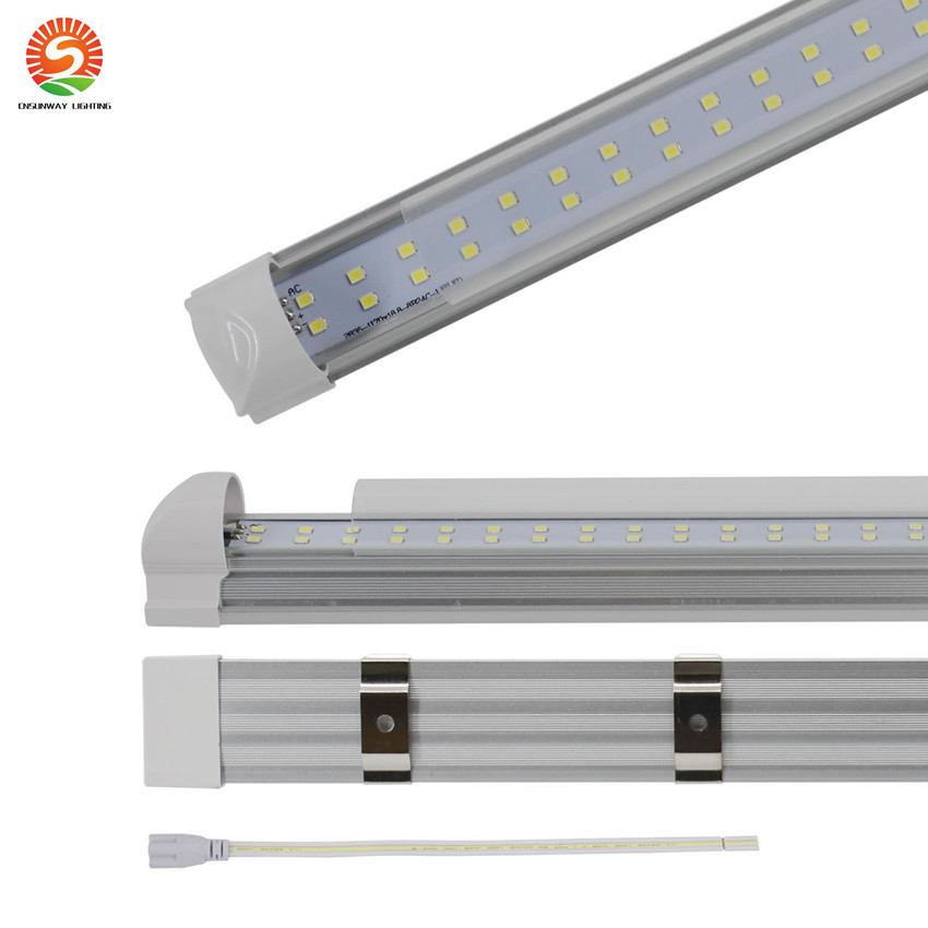 8FT LED T8 Tubes Double Row 8 foot T8 integrated LED Light Bulbs 65W 72W 7200LM 2.4M SMD2835 led fluorescent lighting Lamps
