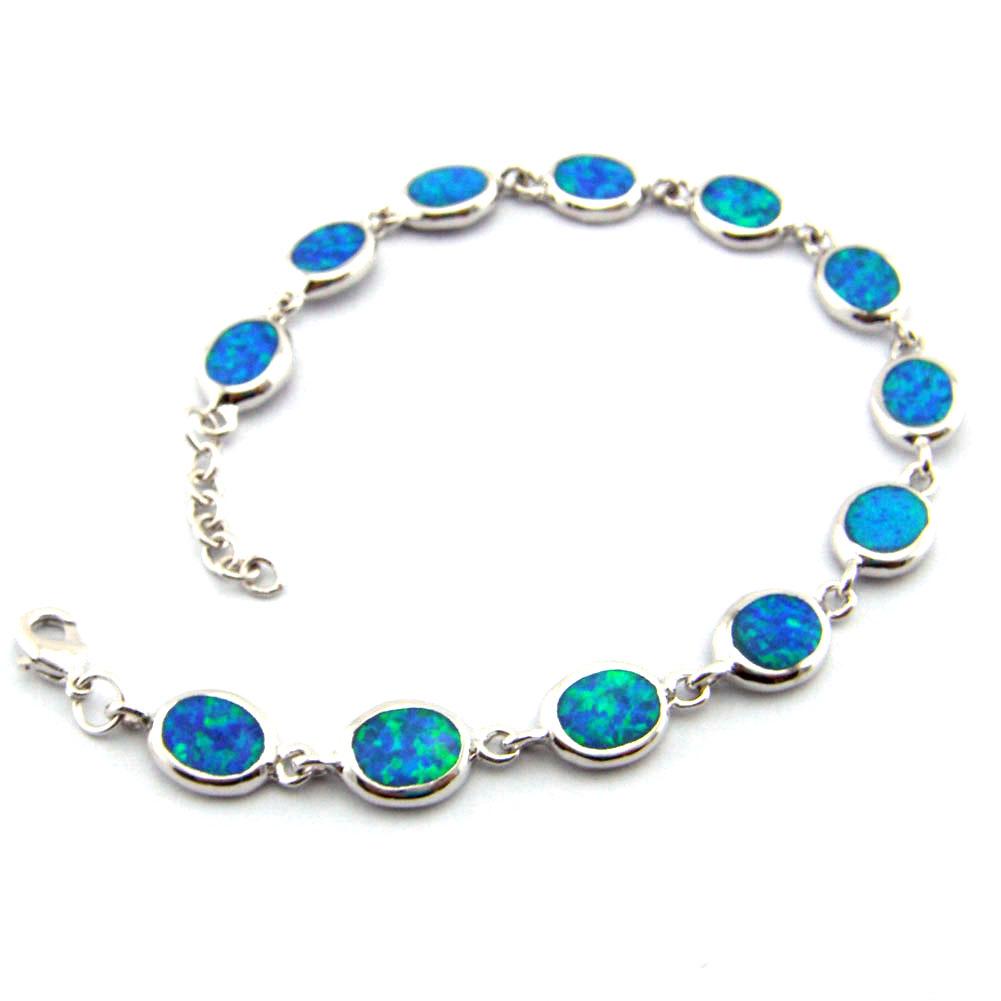 Fashion Bracelet Mystic Rainbow Bracelet BLUE Opal Bracelet for Lady
