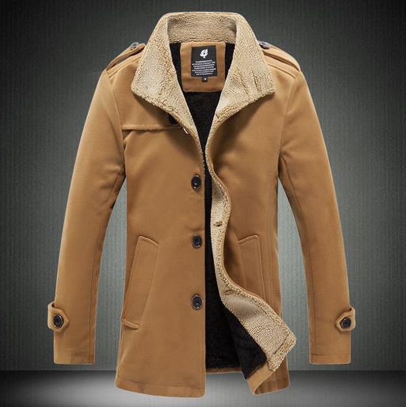 Fall-Free postage stand collar berber fleece male woolen jacket outerwear male navy blue p