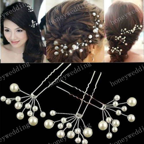 Wedding Bridal Hair Accessories 3pcs Bridesmaid Pearl Flower Headpiece Hair Pins Hair Pin Jewellery Bride Headdress, Silver
Wedding Bridal Hair Accessories 3pcs Bridesmaid Pearl Flower Headpiece Hair Pins Hair Pin Jewellery Bride Headdress, Silver