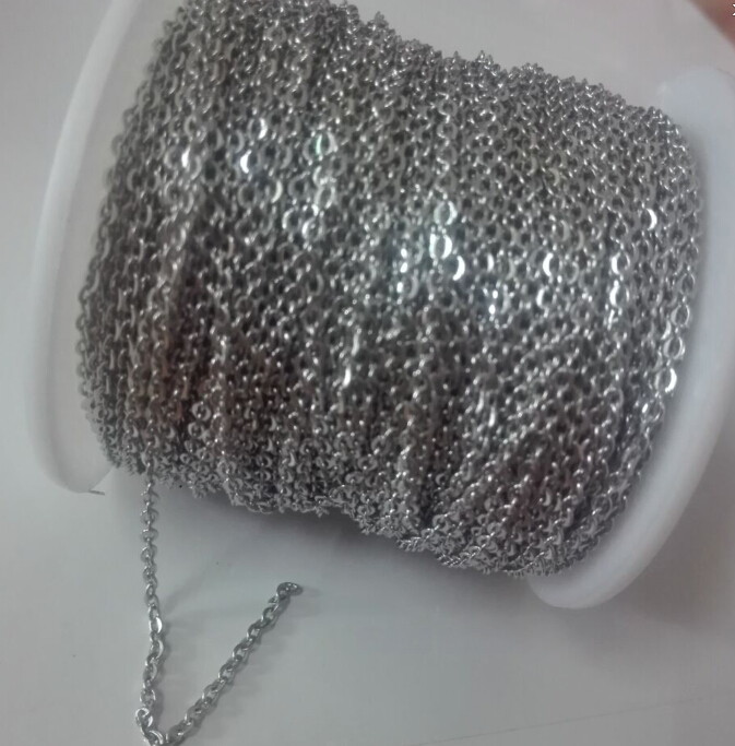 100 meter/ Roll Factory direct sale Jewelry Finding Strong joint Link Chain Stainless steel DIY jewlery Marking Thin 1.5mm/ 2mm/2.3mm/3mm
100 meter/ Roll Factory direct sale Jewelry Finding Strong joint Link Chain Stainless steel DIY jewlery Marking Thin 1.5mm/ 2mm/2.3mm/3mm