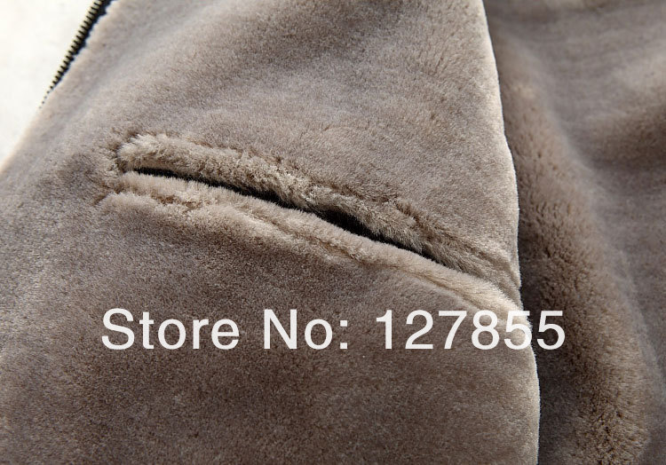 Fall-Free shipping NEW winter mens fur collar genuine sheepskin leather jacket , Big yards warm leather coat parka 4XL,5XL