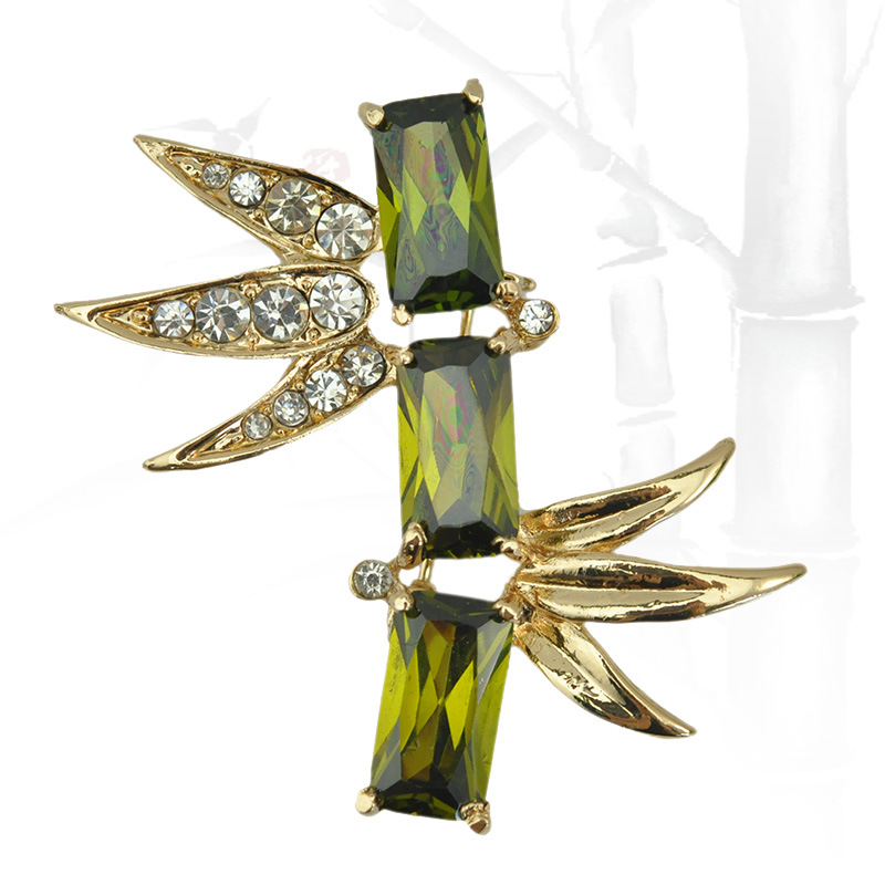 Romantic bamboo Brooch Gold Plated Jewelry For Women Emeral Crystal Pin Brooches Fashion Scarf Bijoux Accessories
Romantic bamboo Brooch Gold Plated Jewelry For Women Emeral Crystal Pin Brooches Fashion Scarf Bijoux Accessories