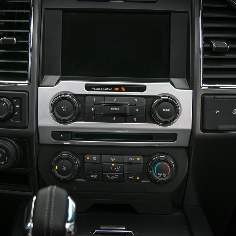 Central Control Volume Adjustment Panel ABS Decoration Covers For Ford F150 Car styling Interior Accessories