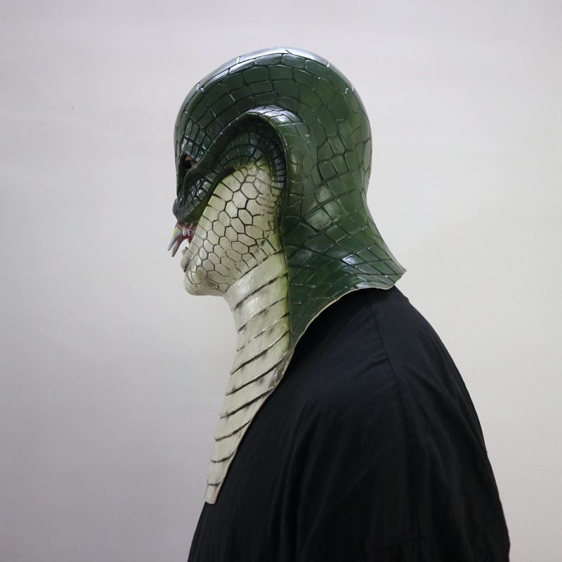 New Arrival Realistic Adult Full Head Animal Masks Realistic Fancy Dress snake Mask Rubber Latex Mask for Halloween Costu