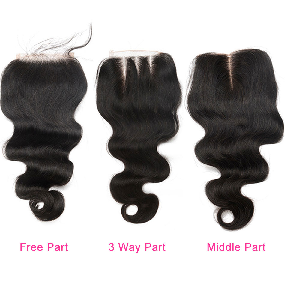 Brazilian Body Wave Virgin Human Hair 4 Bundles with Top Lace Closures Malaysian Peruvian Indian Cambodian Wet And Wavy Mink Remy Hair Weave