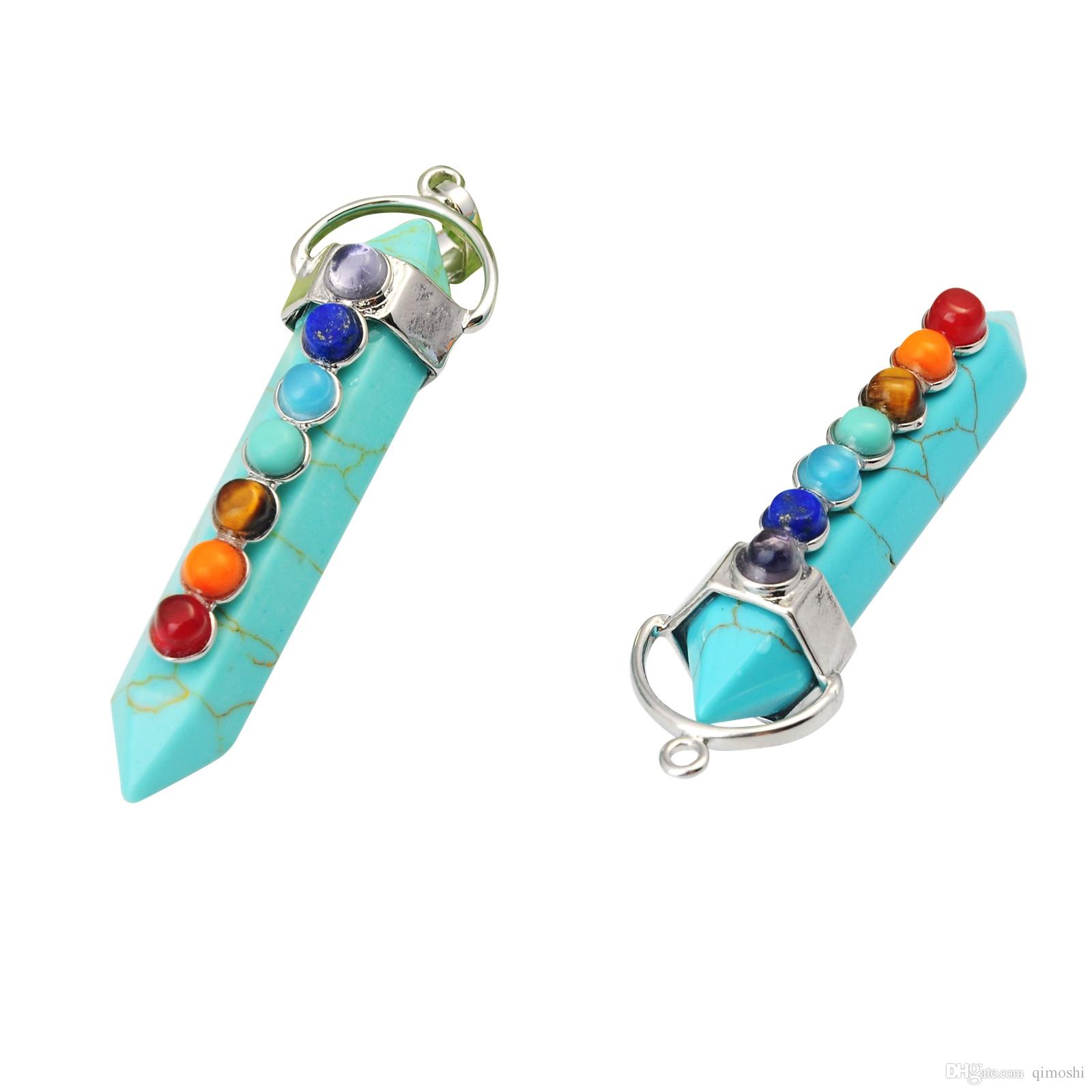 joyagift Natural Turquoise Gemstone Hexahedron Pendulum Pendants with 7 Chakra Crystal Gemstone for Women Jewelry Gift
joyagift Natural Turquoise Gemstone Hexahedron Pendulum Pendants with 7 Chakra Crystal Gemstone for Women Jewelry Gift