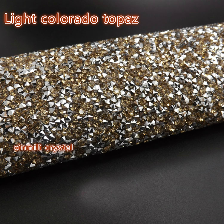 ship Crystal resin rhinestone self Adhesive sheet or fix to fabric rhinestone decor mesh roll for wedding 2440cm Strass B5297226
