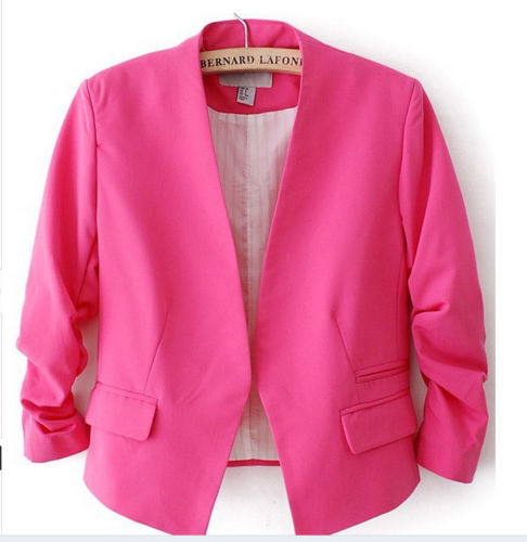 Fashion HotWomens Ladies Fashion Korea Solid Slim Casual Suit Blazer Coat Jacket