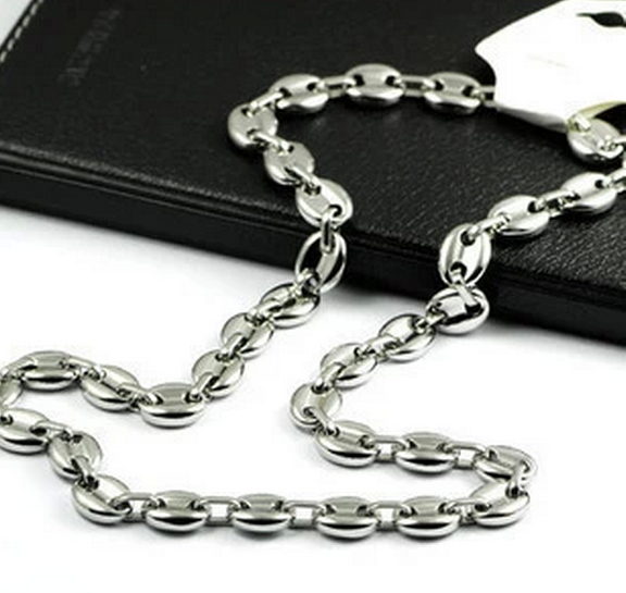 wholesale price 10mm 20''-28'' 316L Stainless steel High Polished coffee beans Link Chain Necklace fashion men women jewlery silver tone
wholesale price 10mm 20''-28'' 316L Stainless steel High Polished coffee beans Link Chain Necklace fashion men women jewlery silver tone
